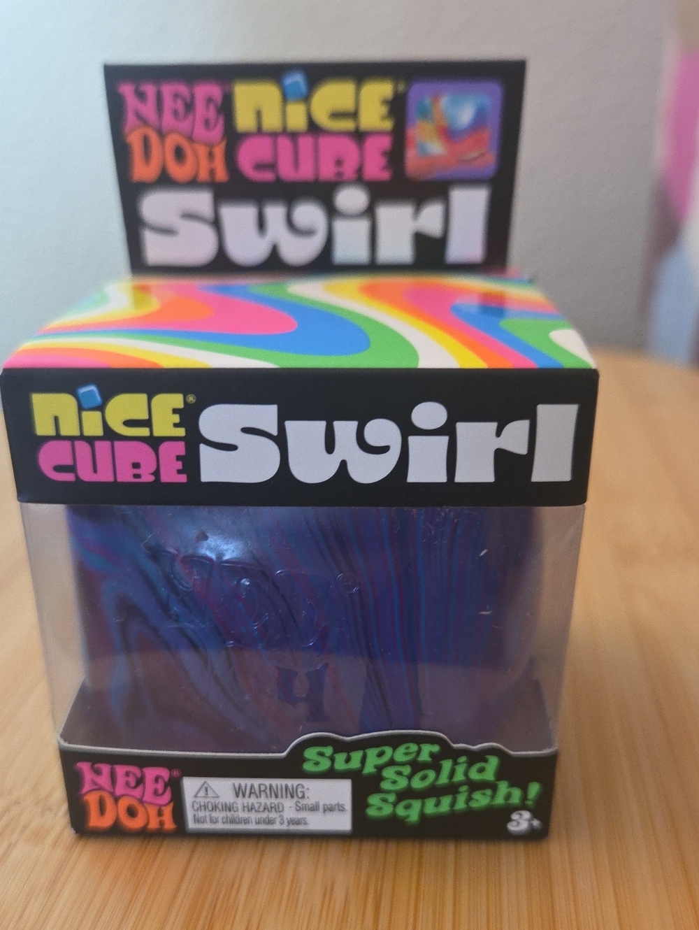 Swirl Solid Squish Toy - Purple/Blue Swirl